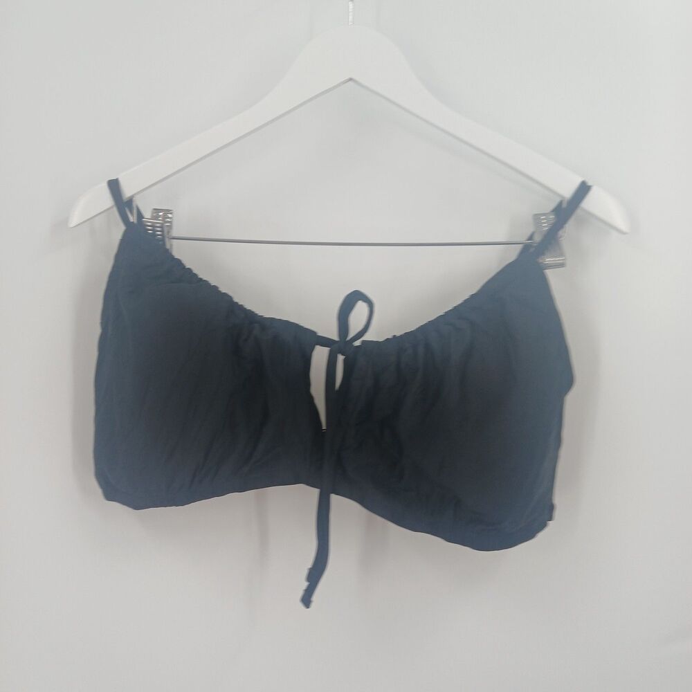 womans plus size 1X 16W-18W black bikini top time and tru swimwear bathingsuit